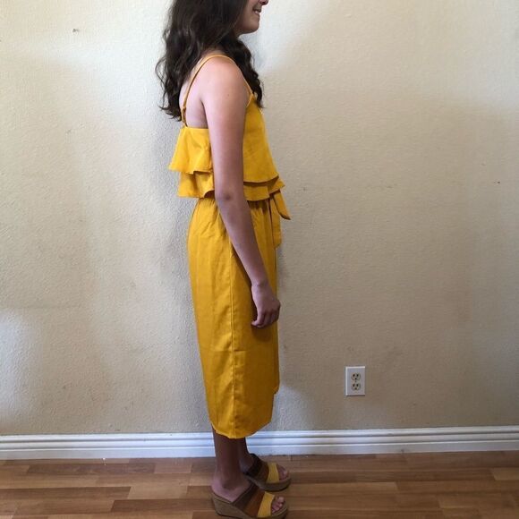 One Clothing Ruffle Sleeveless Crop Jumpsuit - Picture 5 of 12